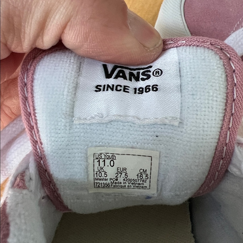 Vans Kids Sneakers in Pink and White New No Box - Picture 6 of 7